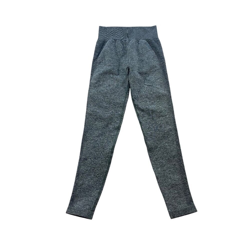Gymshark Women's High Waisted Athletic Workout Leggings In Grey Marl - Large